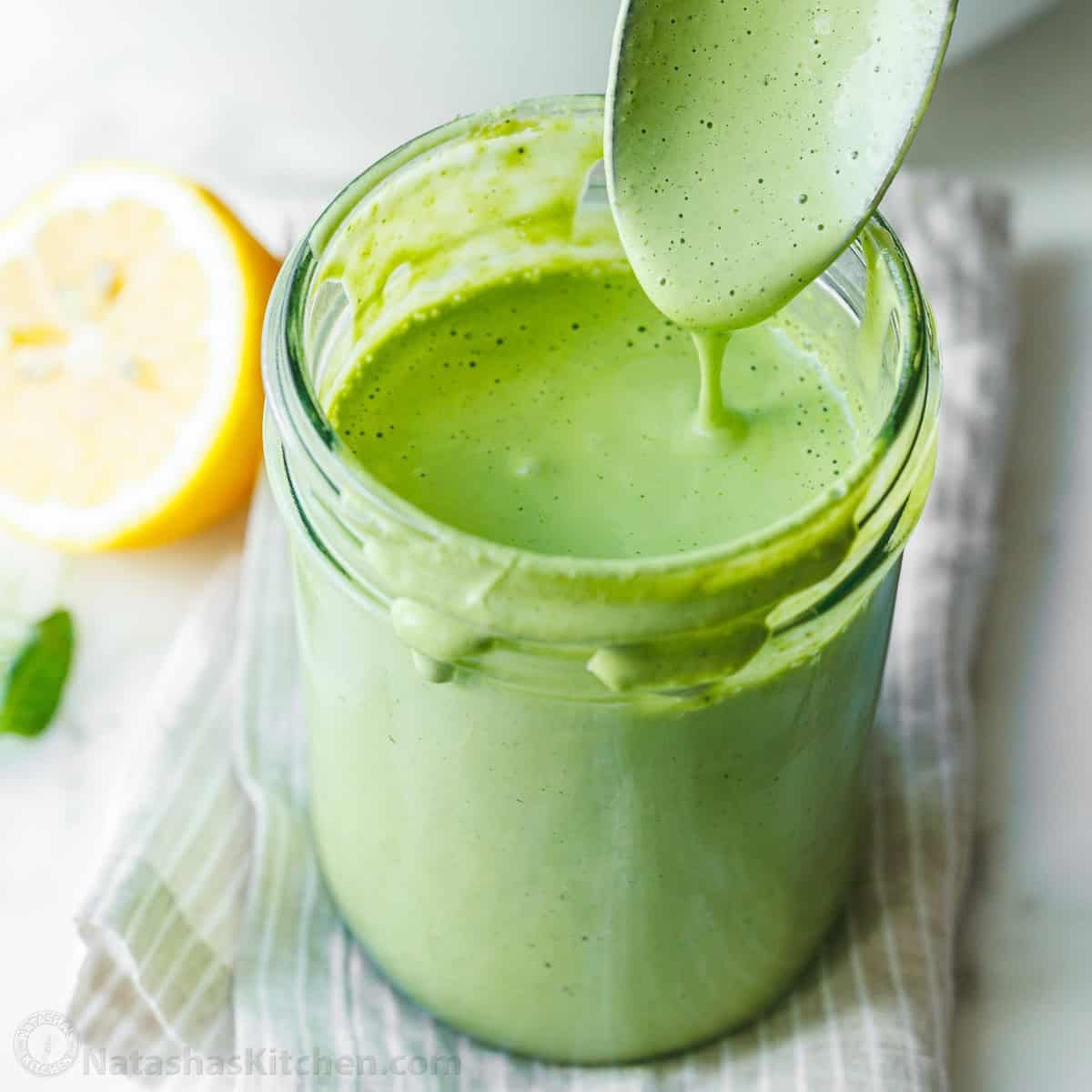 Green Goddess Dressing: Greek Yogurt, Herbs, & Detox Benefits